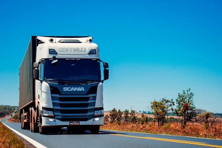 Freight truck on the highway